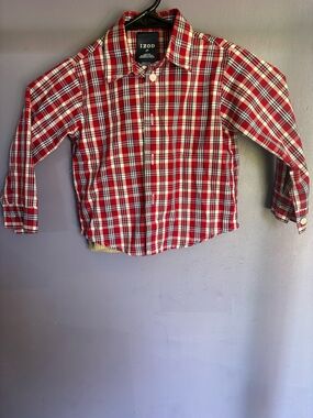 IZOD Red Plaid Button-Down Shirt for Kids includes pants khakis